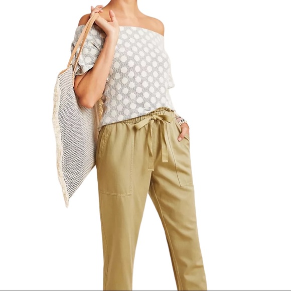 Anthropologie Eri + Ali Lyra Off the Shoulder Polka Dot blouse - Picture 4 of 10